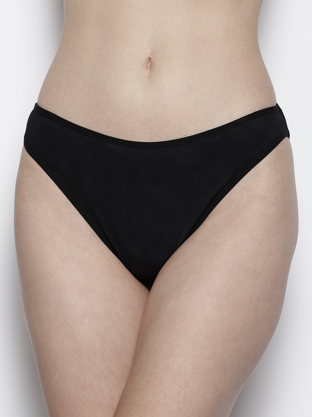 

NA-KD Women Mid-Rise Net Bikini Briefs -1013-000972-0002, Black