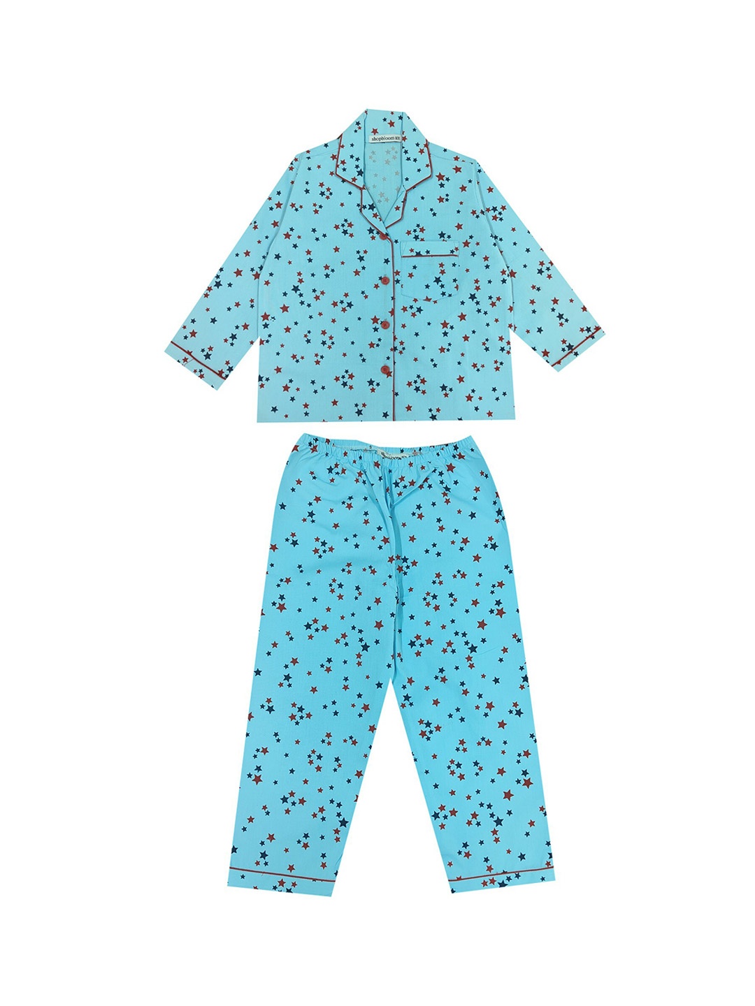 

shopbloom Unisex Kids Printed Night suit, Blue