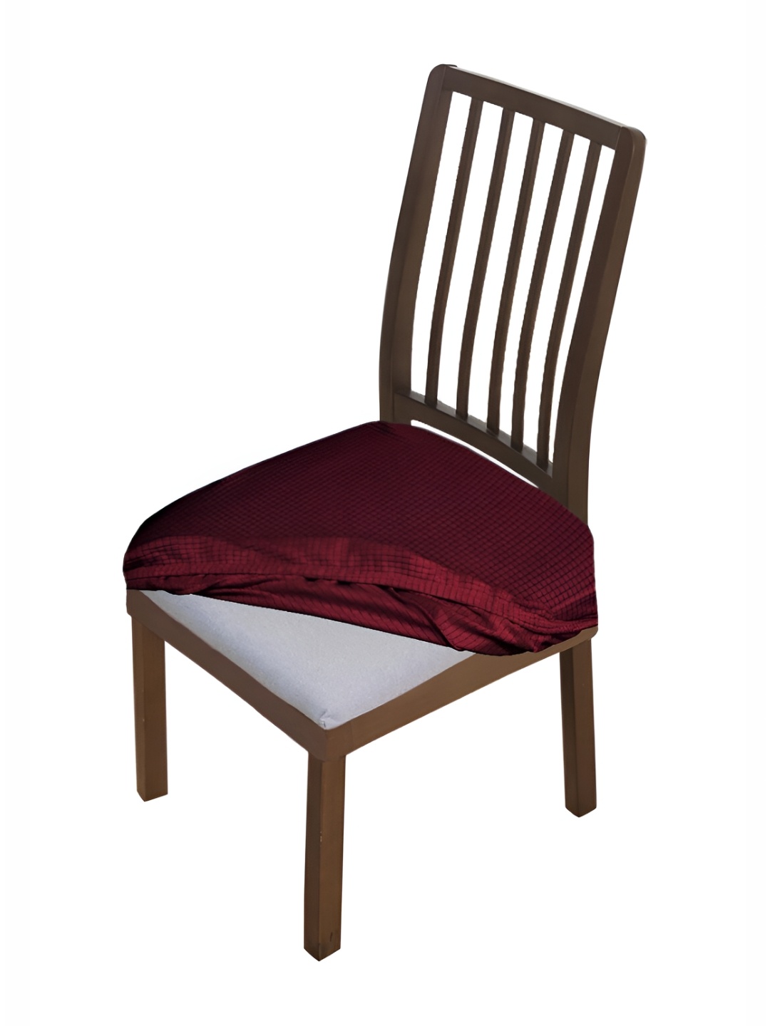 

HOKIPO Burgundy Self Design Comfortable Chair Covers