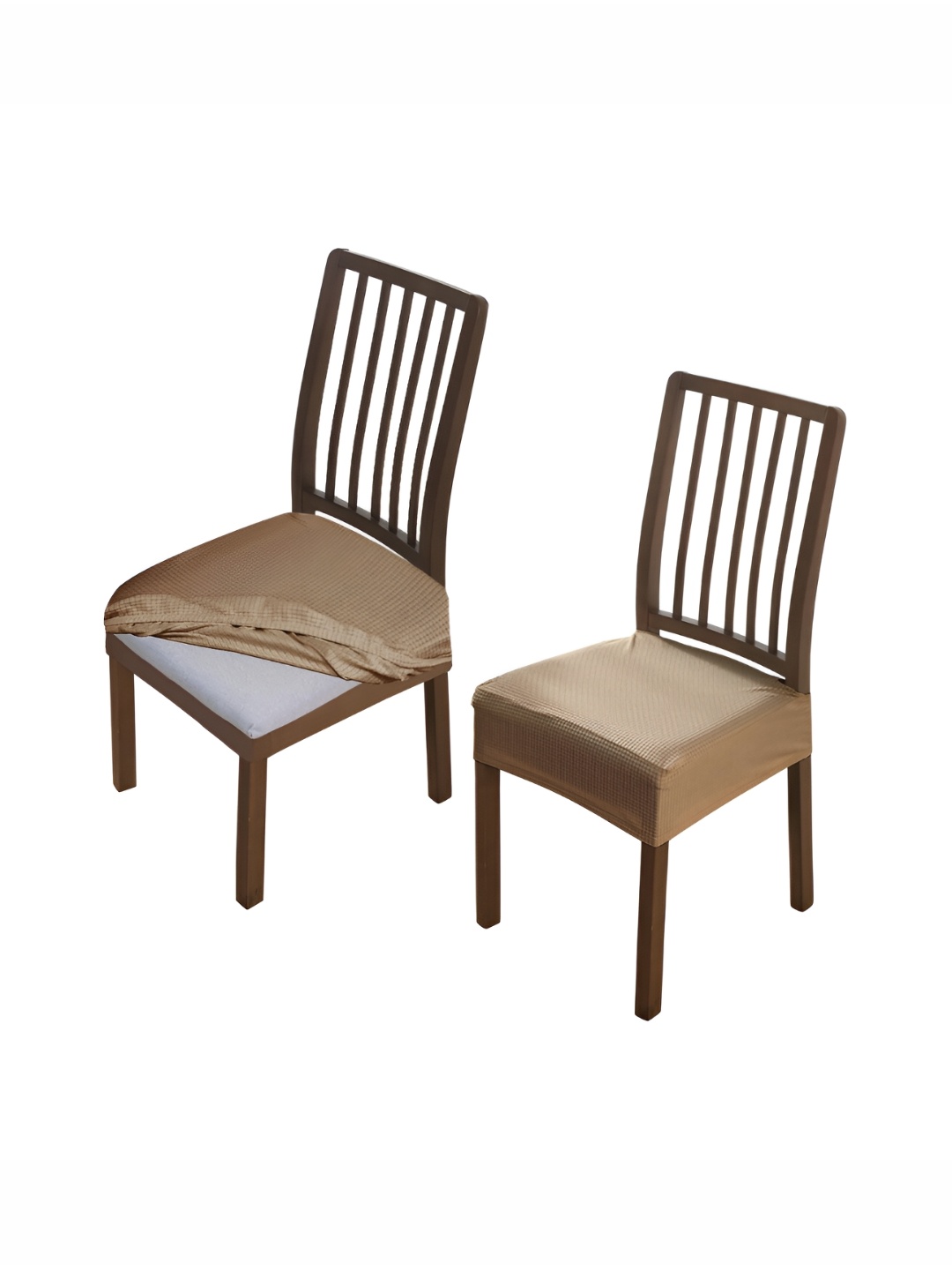 

HOKIPO Brown 2 Pieces Jacquard Comfortable Chair Covers