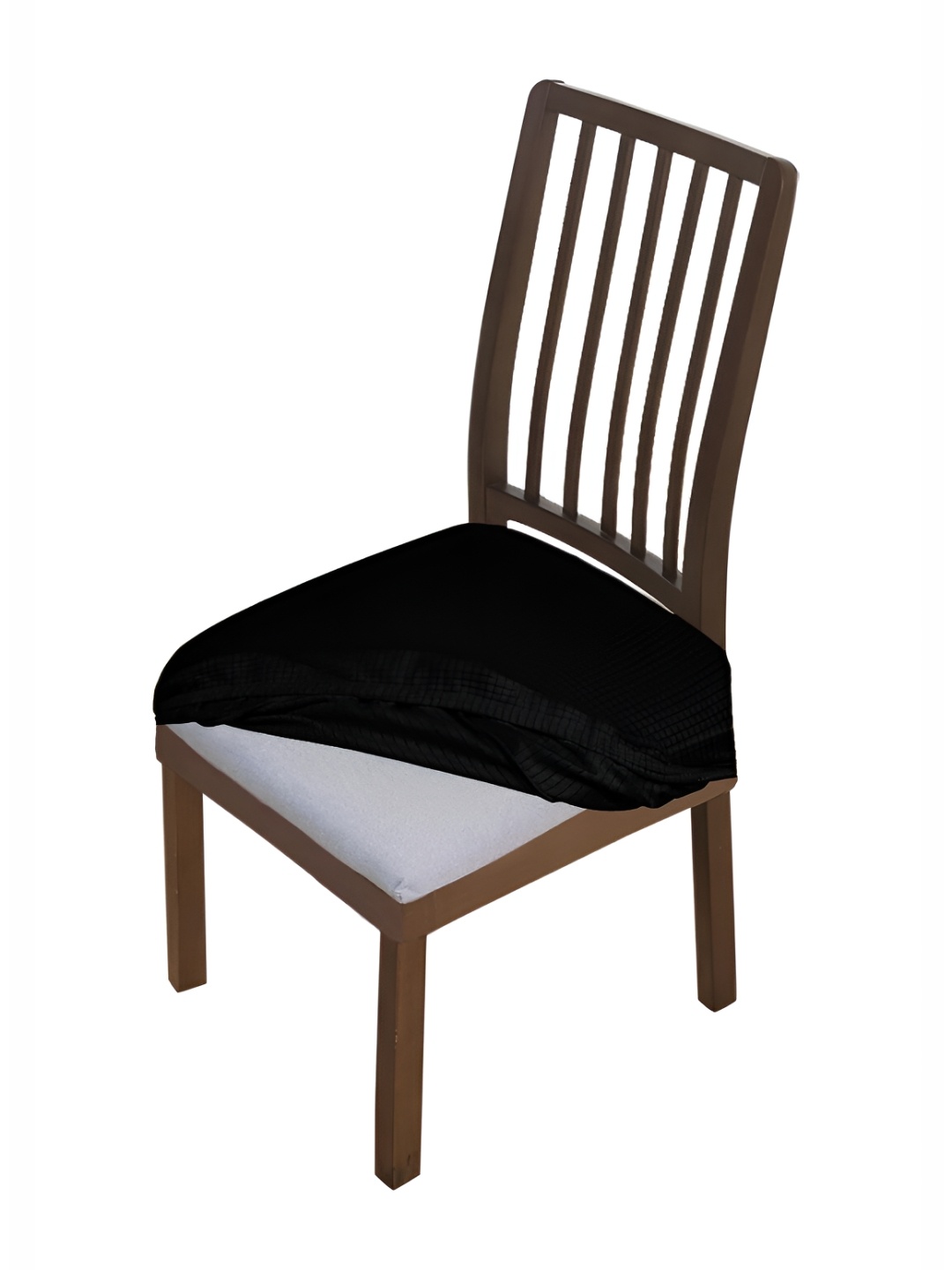 

HOKIPO Brown Self Design Jacquard Stretchable Chair Cover, Black