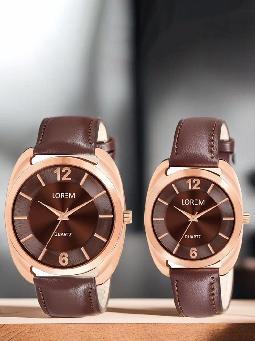 

LOREM Unisex Dial & Straps Analogue Watch LR77-LR324-A, Brown