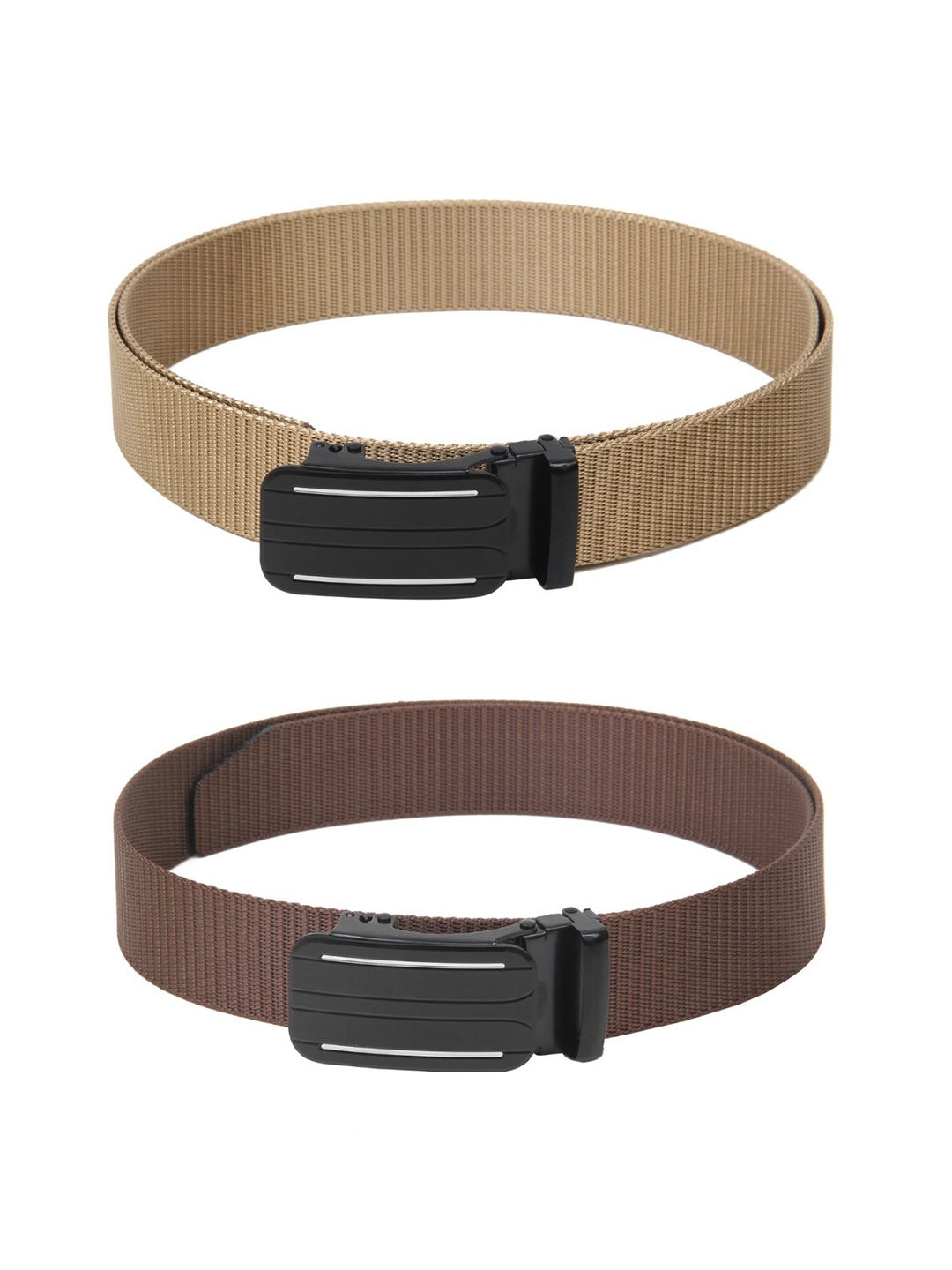 

Calvadoss Women Set Of 2 Textured Canvas Belt, Beige