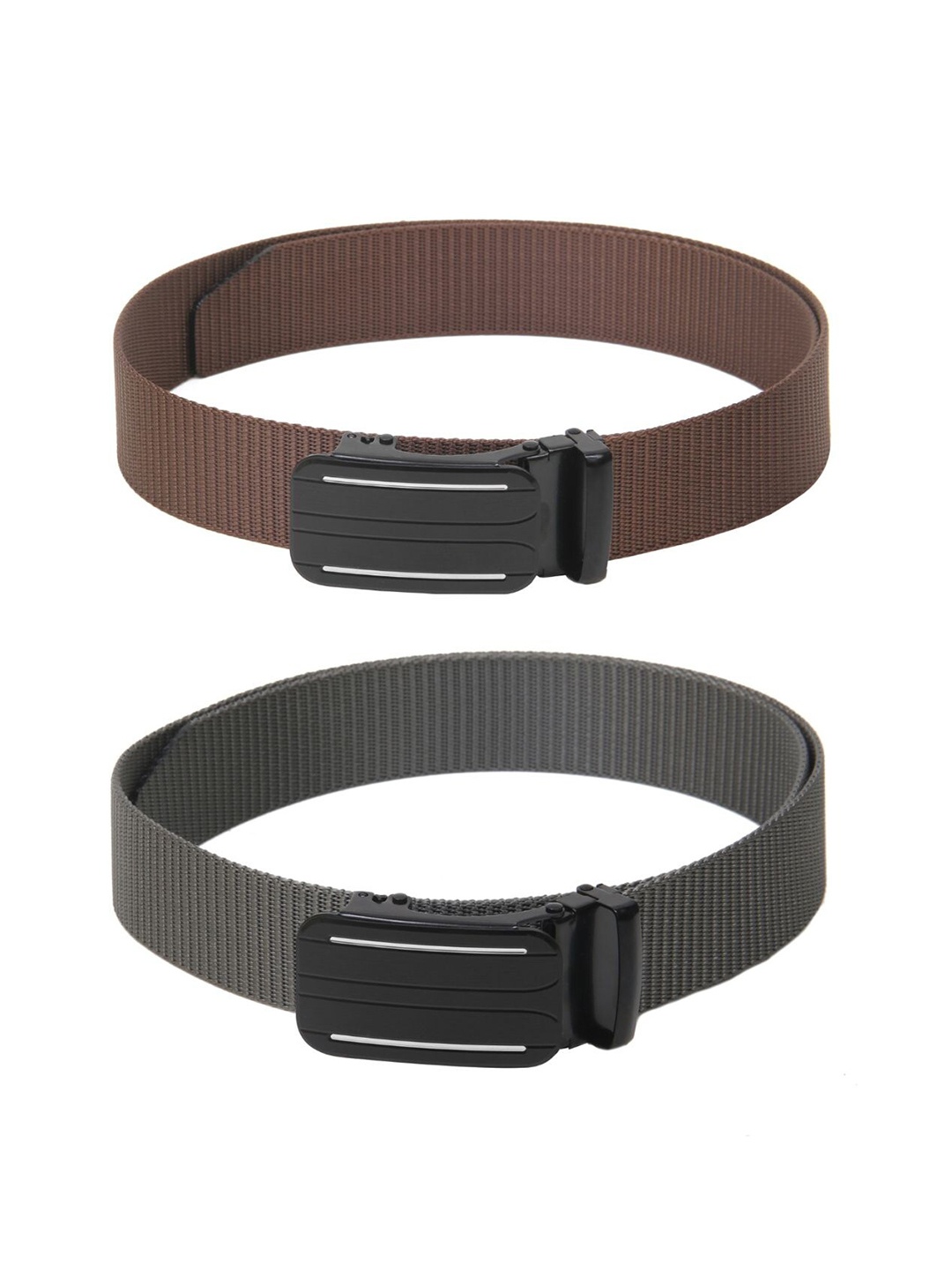 

Calvadoss Women Set of 2 Textured Belts, Brown