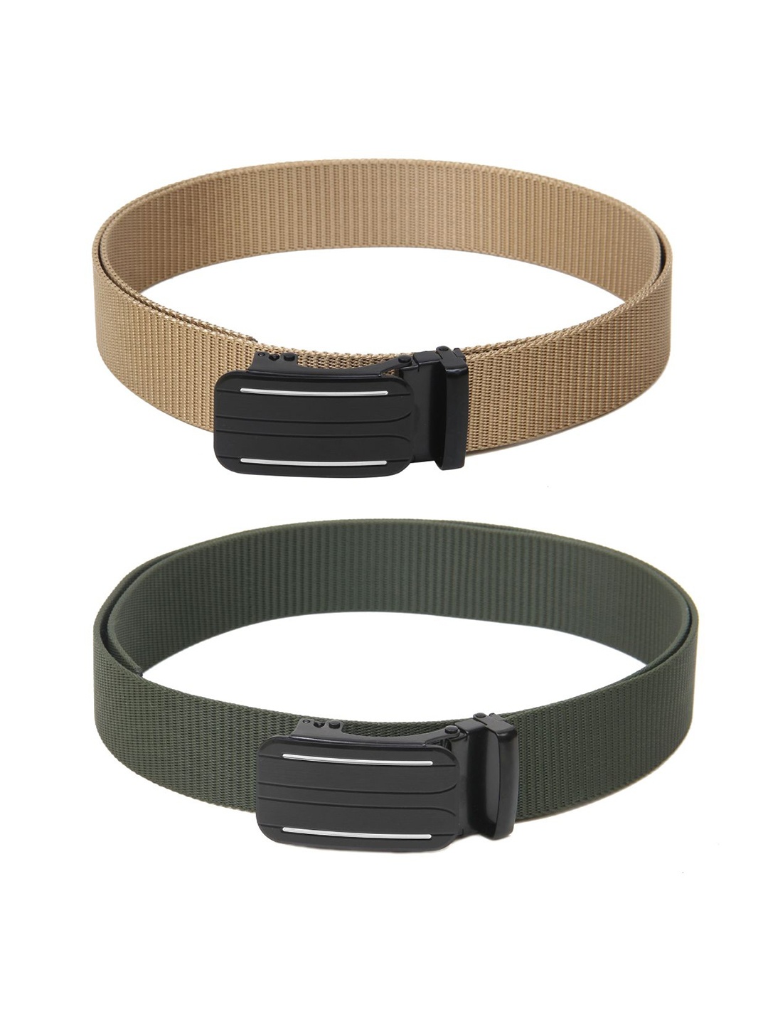 

Calvadoss Women Set Of 2 Textured Canvas Belt, Brown