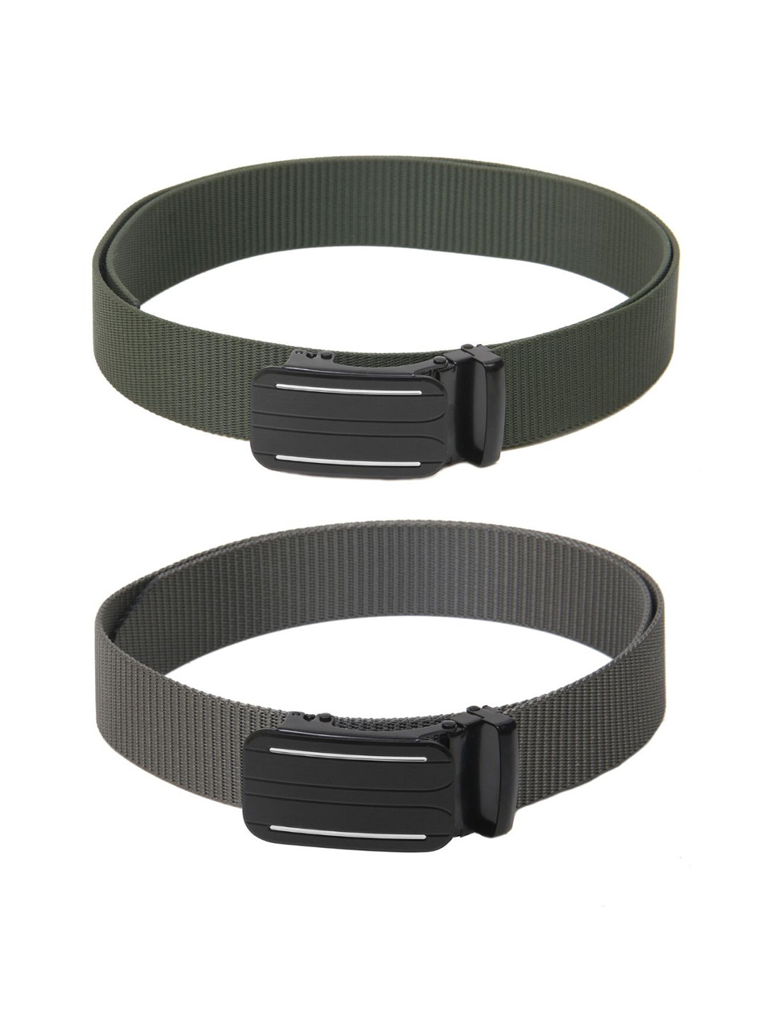 

Calvadoss Women Set Of 2 Textured Canvas Belt, Green