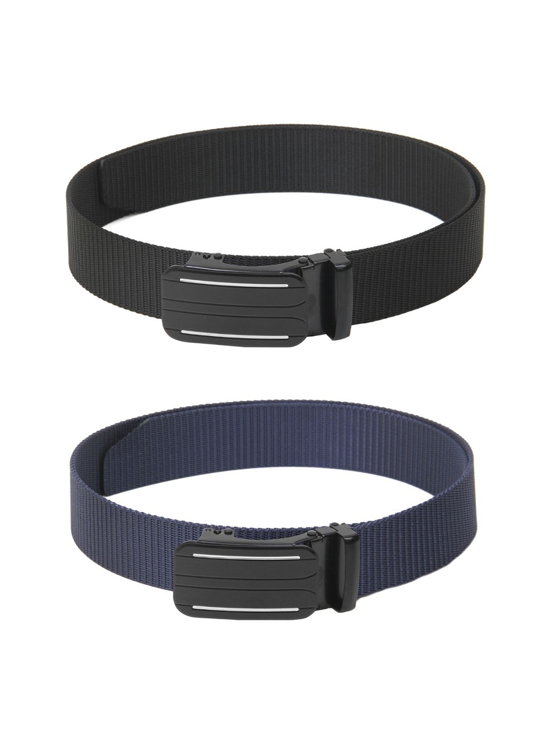 

Calvadoss Women Set Of 2 Textured Canvas Belt, Black