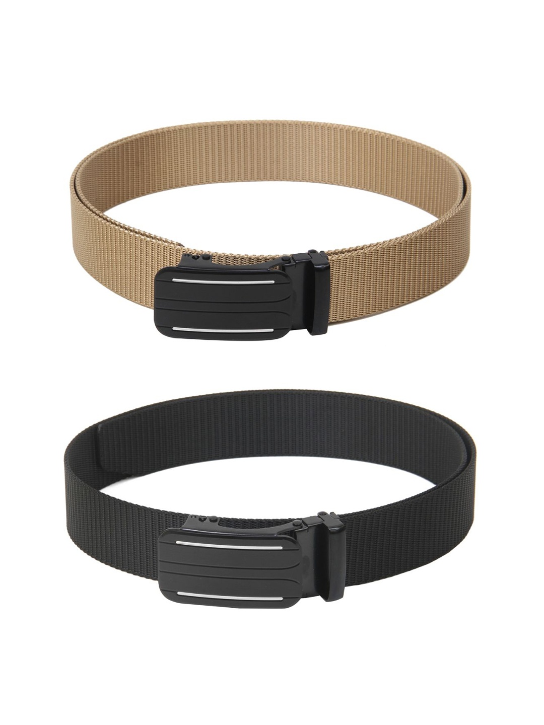 

Calvadoss Women Set Of 2 Textured Canvas Belt, Beige