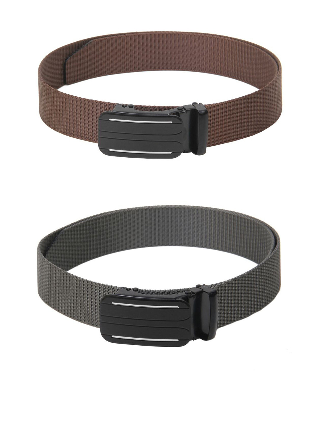 

Calvadoss Boys Set Of 2 Textured Canvas Belts, Brown