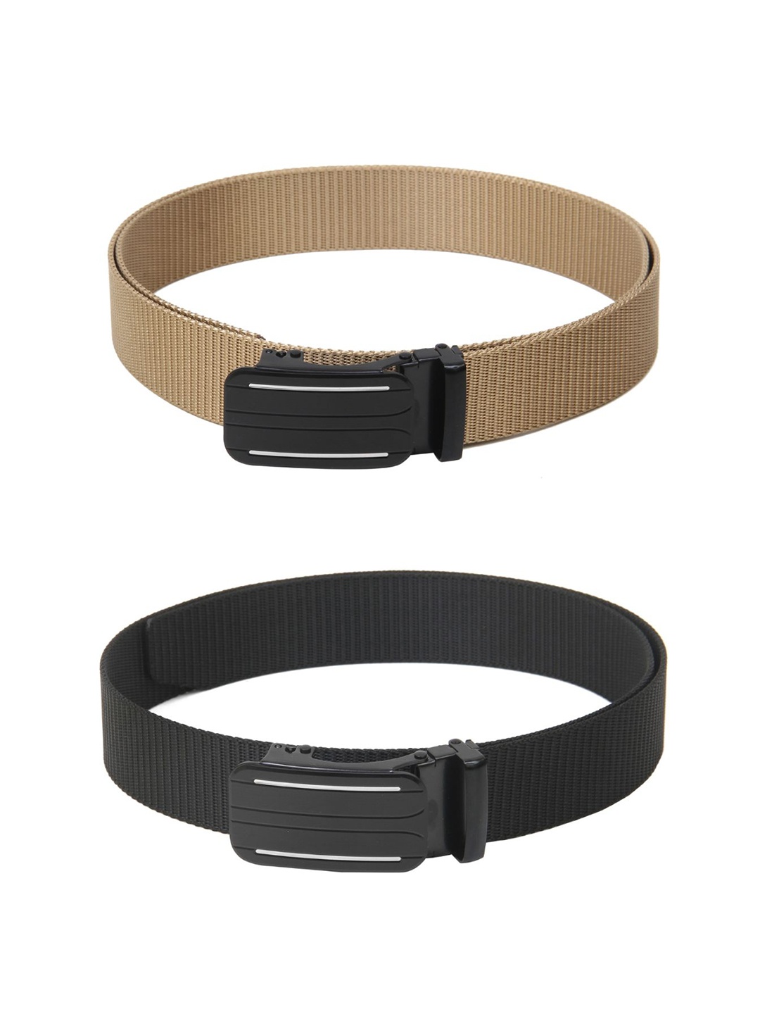 

Calvadoss Boys Set of 2 Textured Belts, Beige