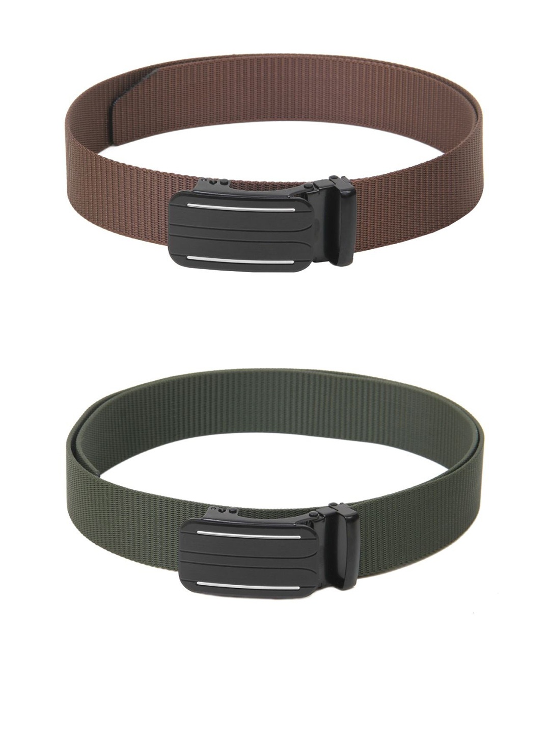 

Calvadoss Boys Set Of 2 Textured Canvas Belt, Brown