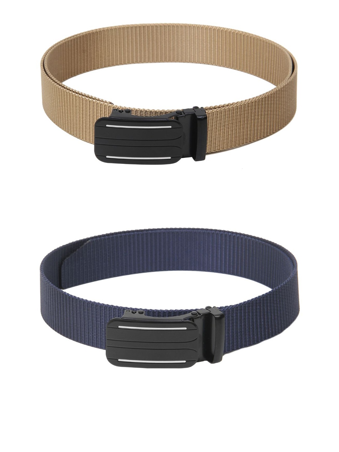 

Calvadoss Boys Set of 2 Textured Canvas Belts, Beige