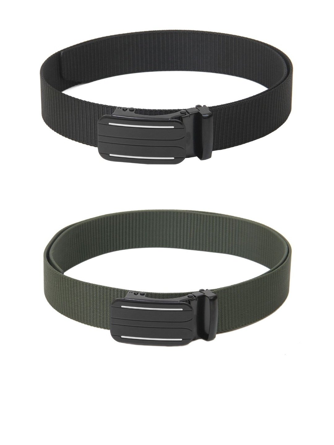 

Calvadoss Boys Set Of 2 Textured Belt, Black