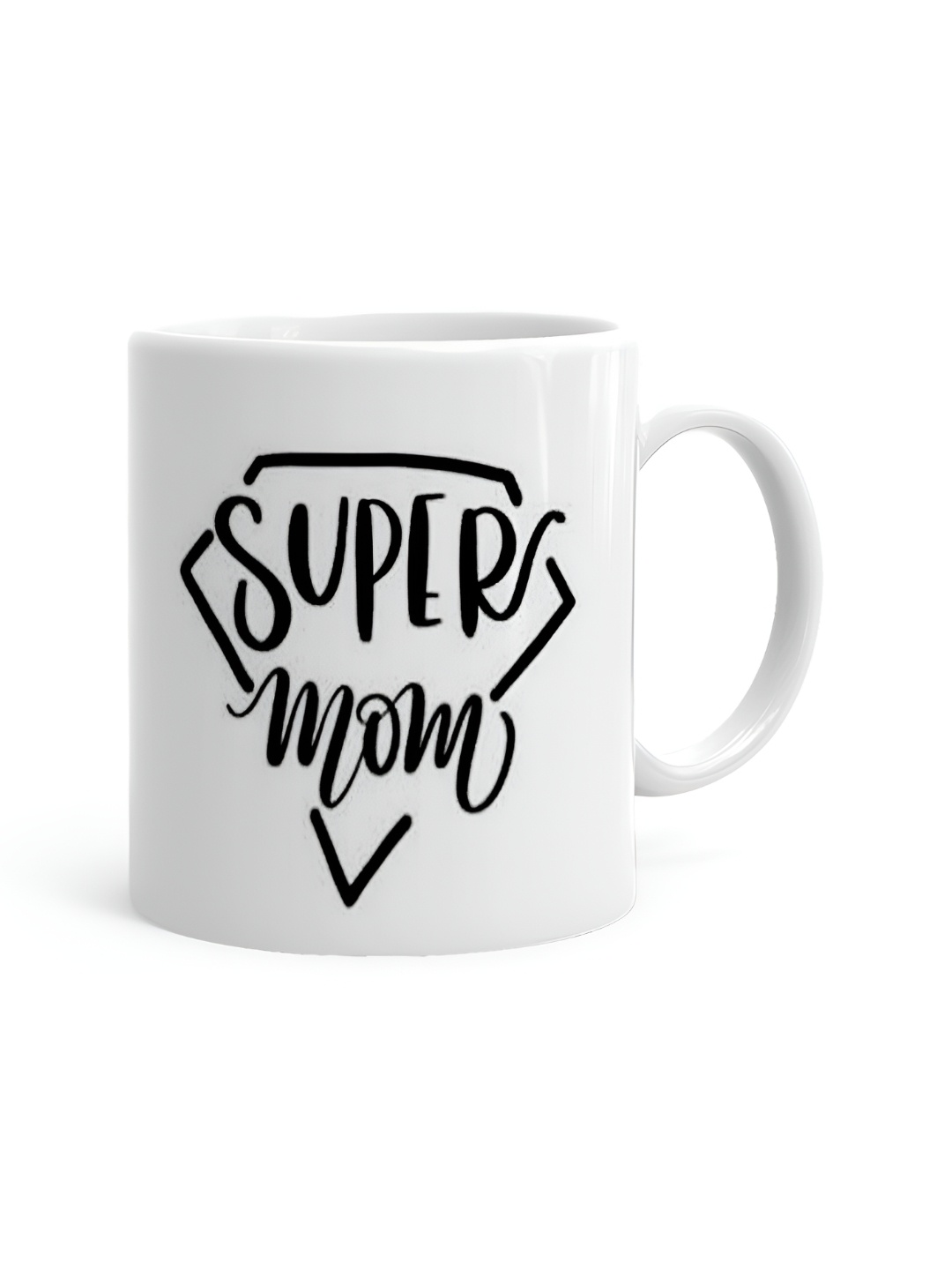 

Khakee White & Black Printed Ceramic Glossy Mugs 325 ml