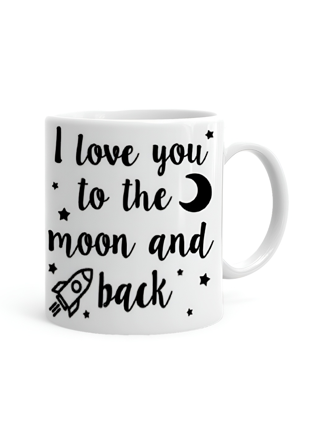 

Khakee White & Black Printed Ceramic Glossy Mugs 325 ml