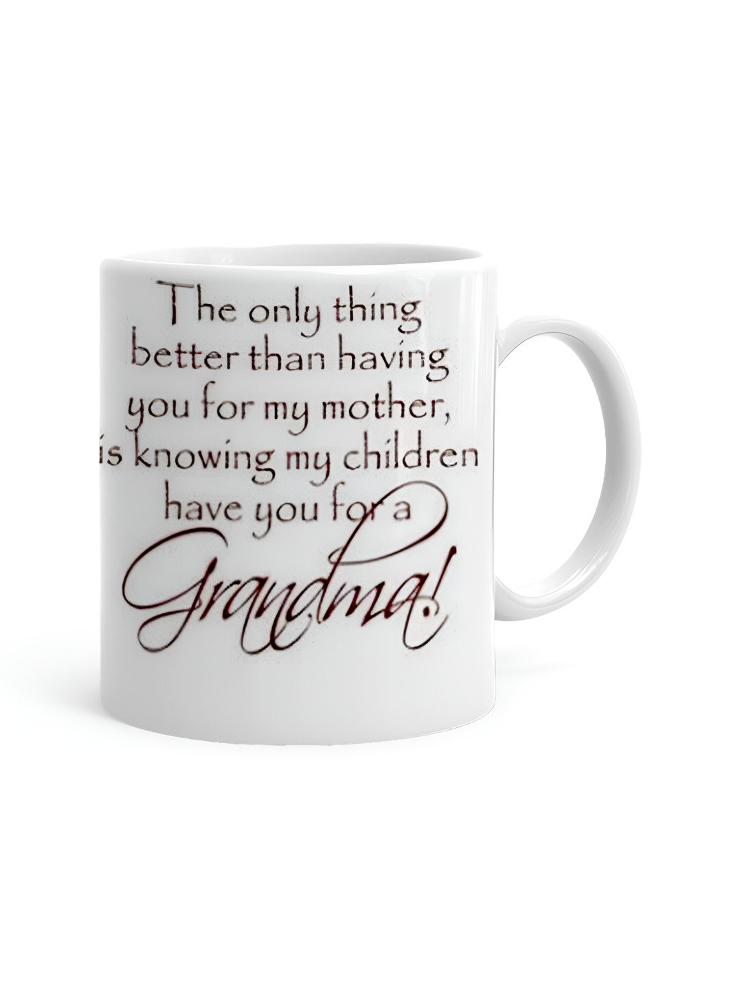 

Khakee White & Brown Printed Ceramic Glossy Mug