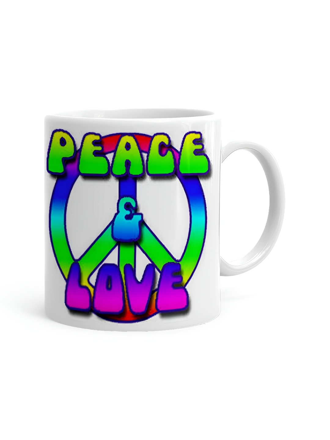 

Khakee White & Green Printed Ceramic Glossy Mug 325 ml