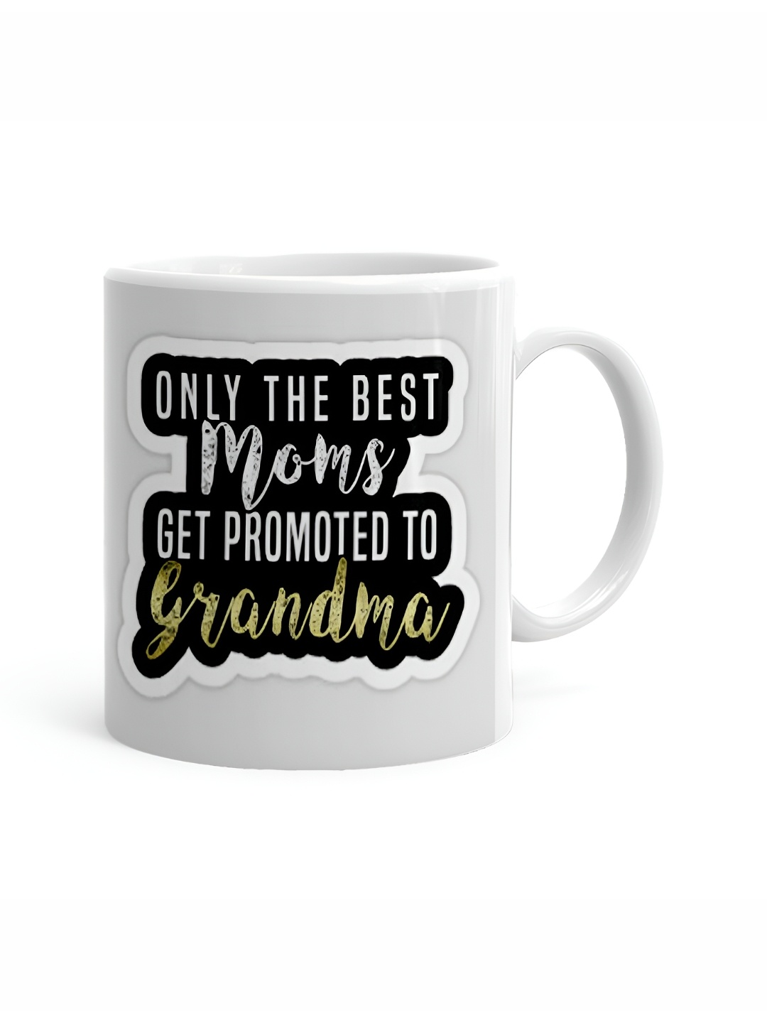 

Khakee White & Black Printed Ceramic Glossy Mug 325 ml