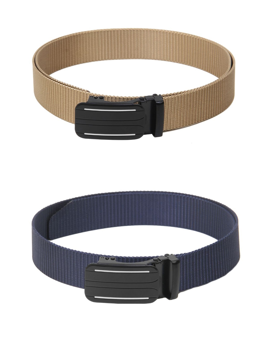 

Calvadoss Girls Set of 2 Textured Canvas Belts, Beige