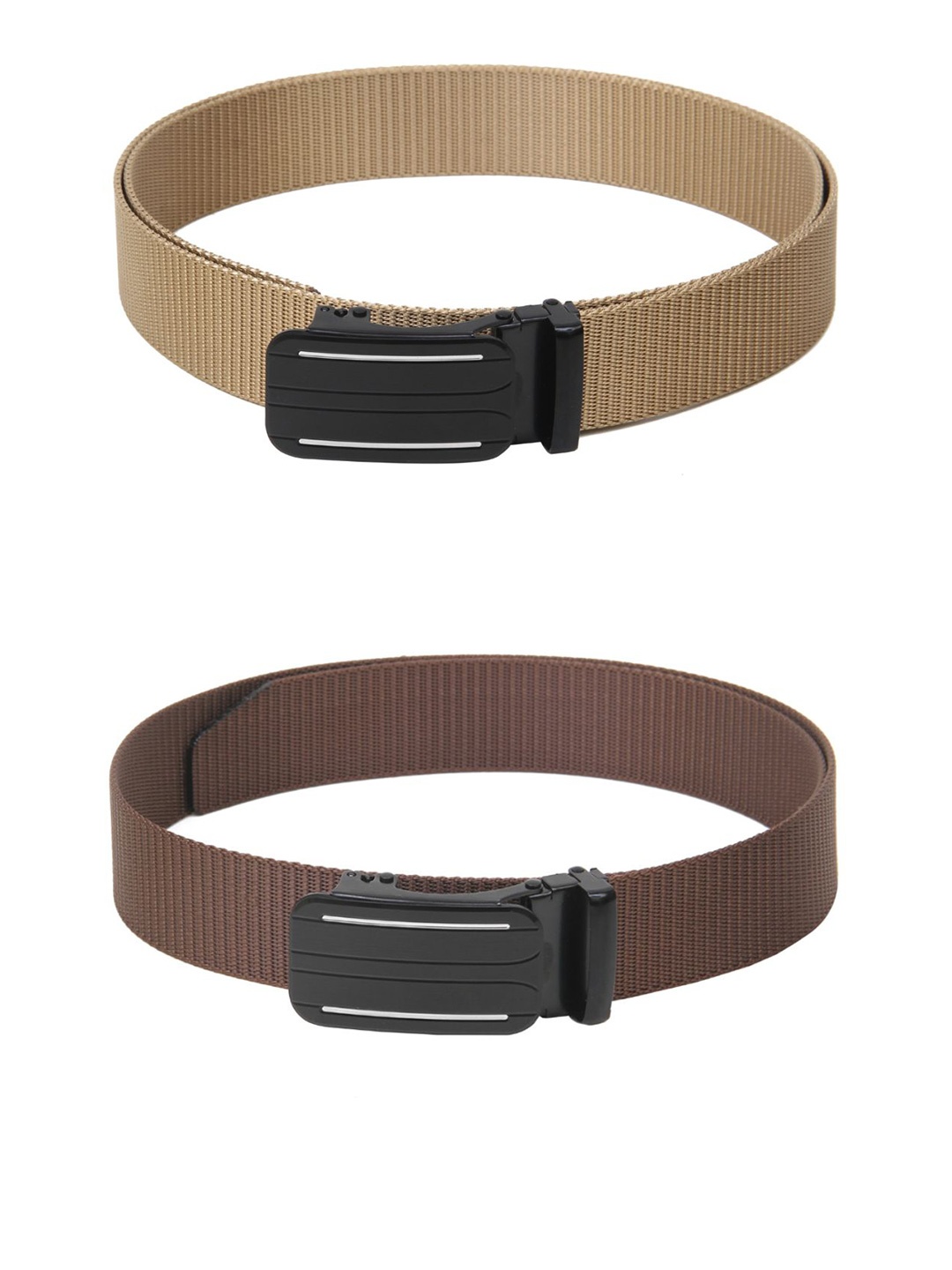 

Calvadoss Girls Set of 2 Textured Canvas Belts, Beige