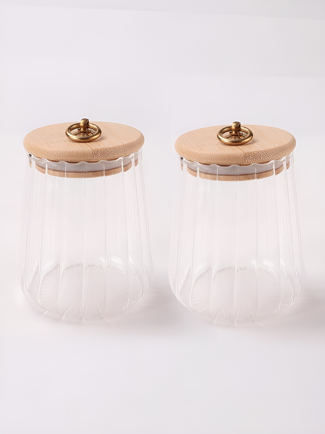 

The Better Home Transparent 2-Pcs Glass Container with Lid