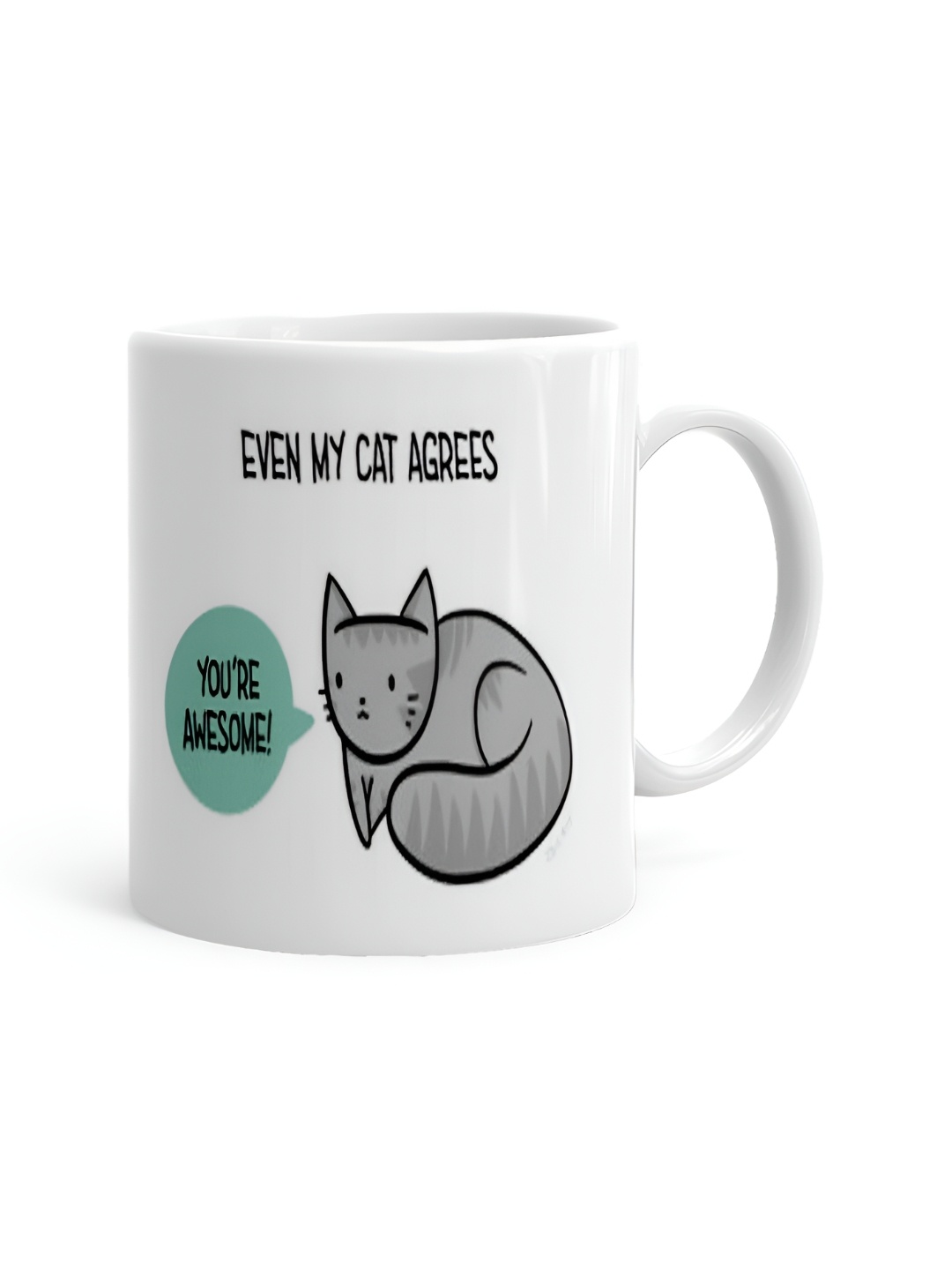 

Khakee White & Grey Printed Ceramic Glossy Cups