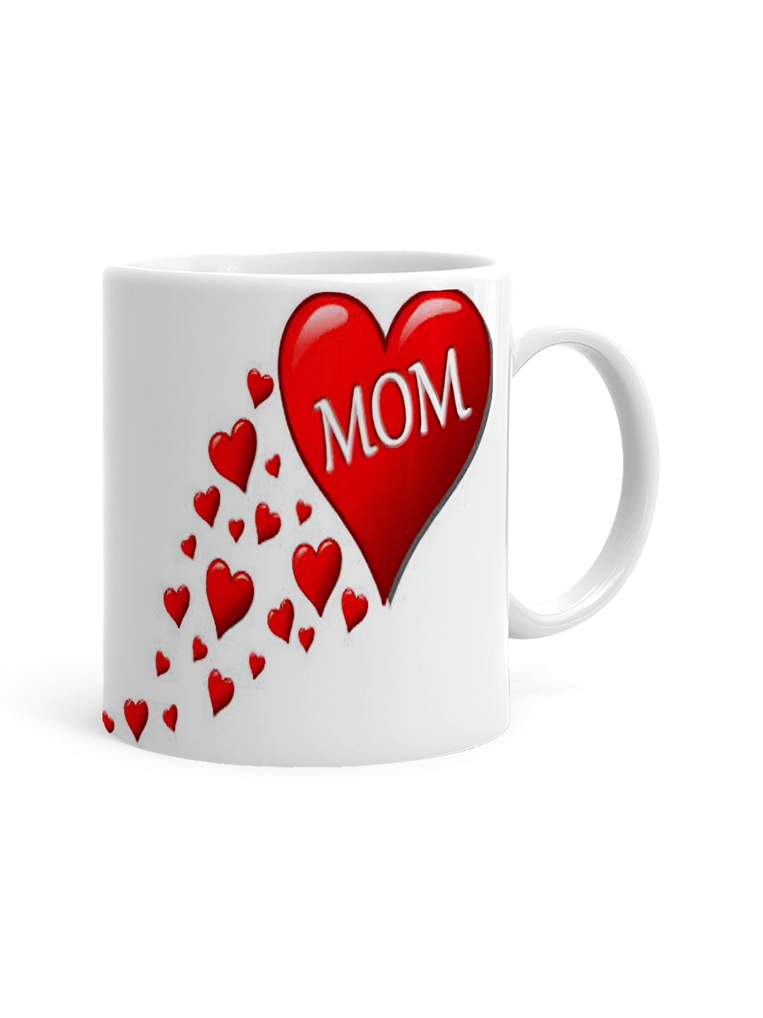

Khakee White & Red Printed Ceramic Glossy Mugs 325 ml