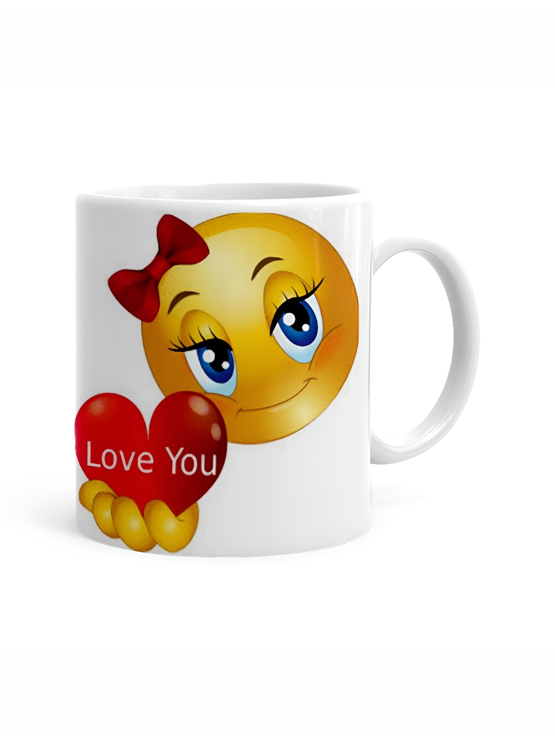 

Khakee White & Yellow Printed Ceramic Glossy 325 ml