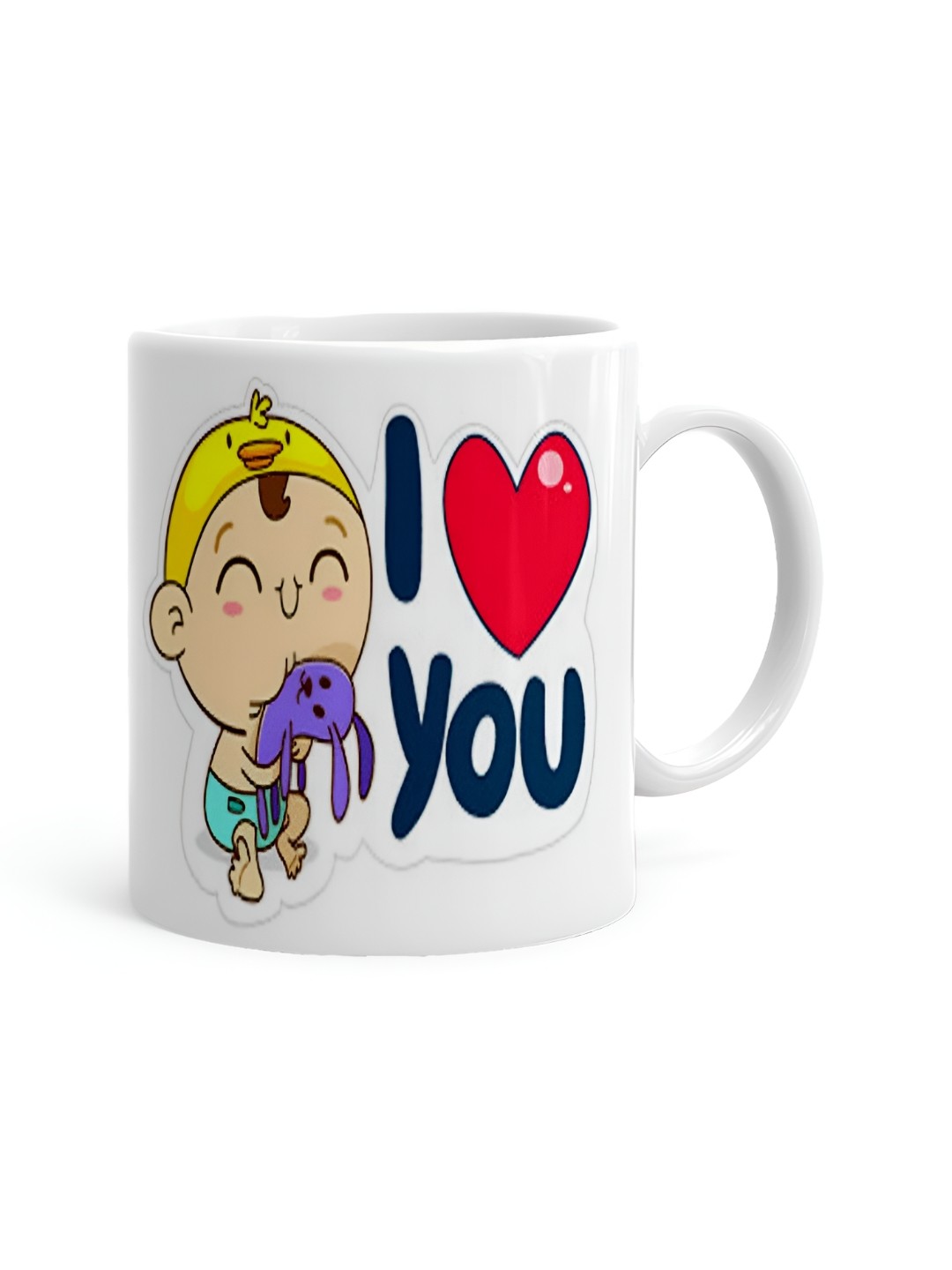 

Khakee White & Navy Blue Printed Ceramic Glossy Mugs