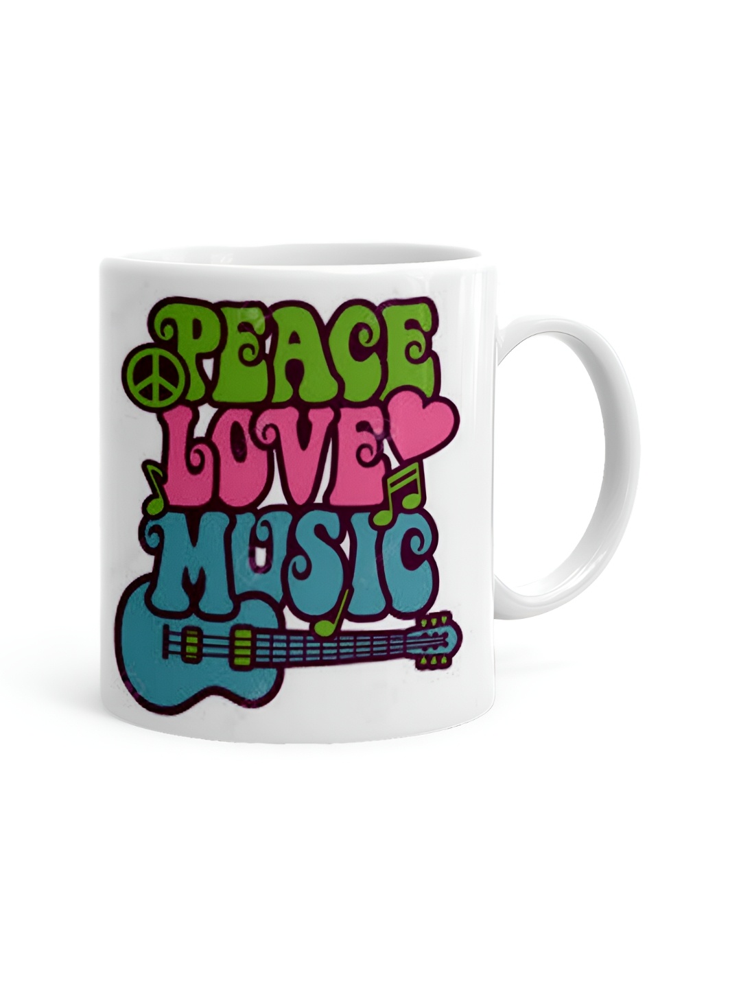 

Khakee White & Green Printed Ceramic Glossy Mug 325 ml