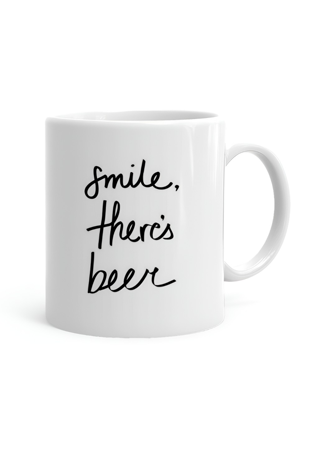 

Khakee White & Black Printed Microwave Safe Ceramic Glossy Mug 325 ml