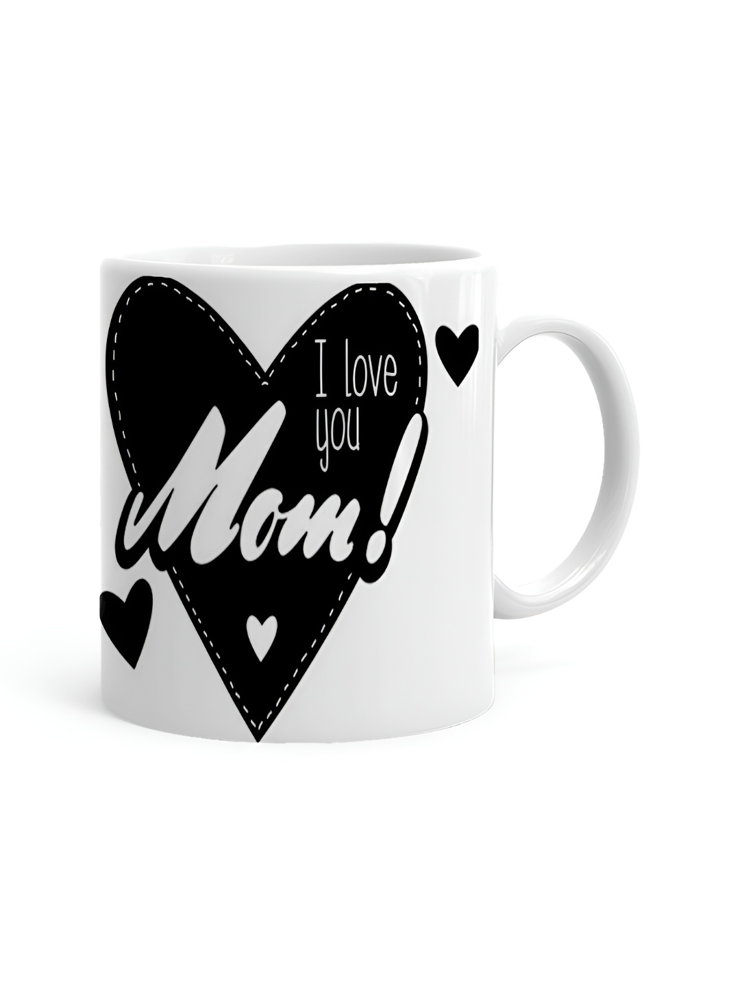 

Khakee White & Black Printed Ceramic Glossy Microwave Safe Mug 325ml