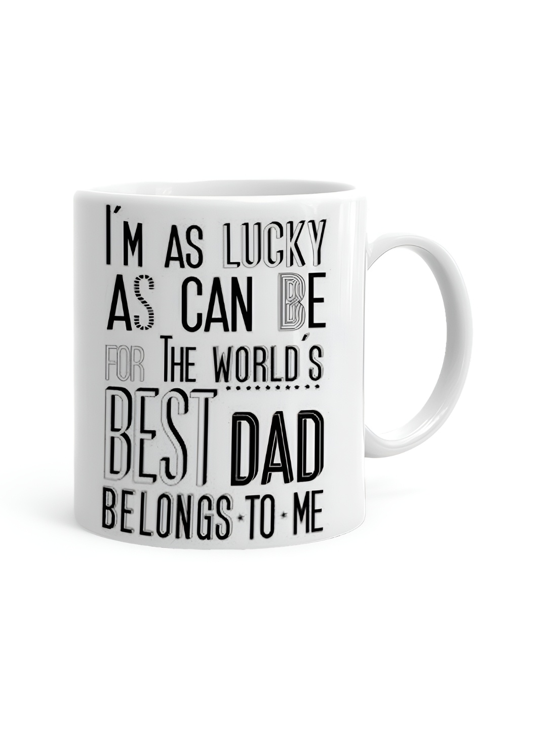 

Khakee White & Black Printed Ceramic Glossy Mugs 325 ml