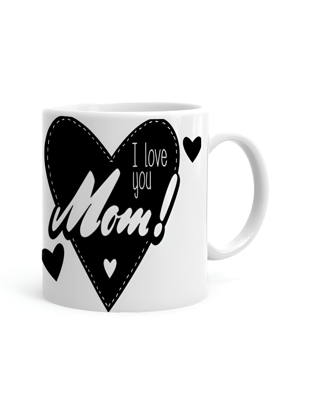 

Khakee White & Black Printed Ceramic Glossy Mug 325 ml