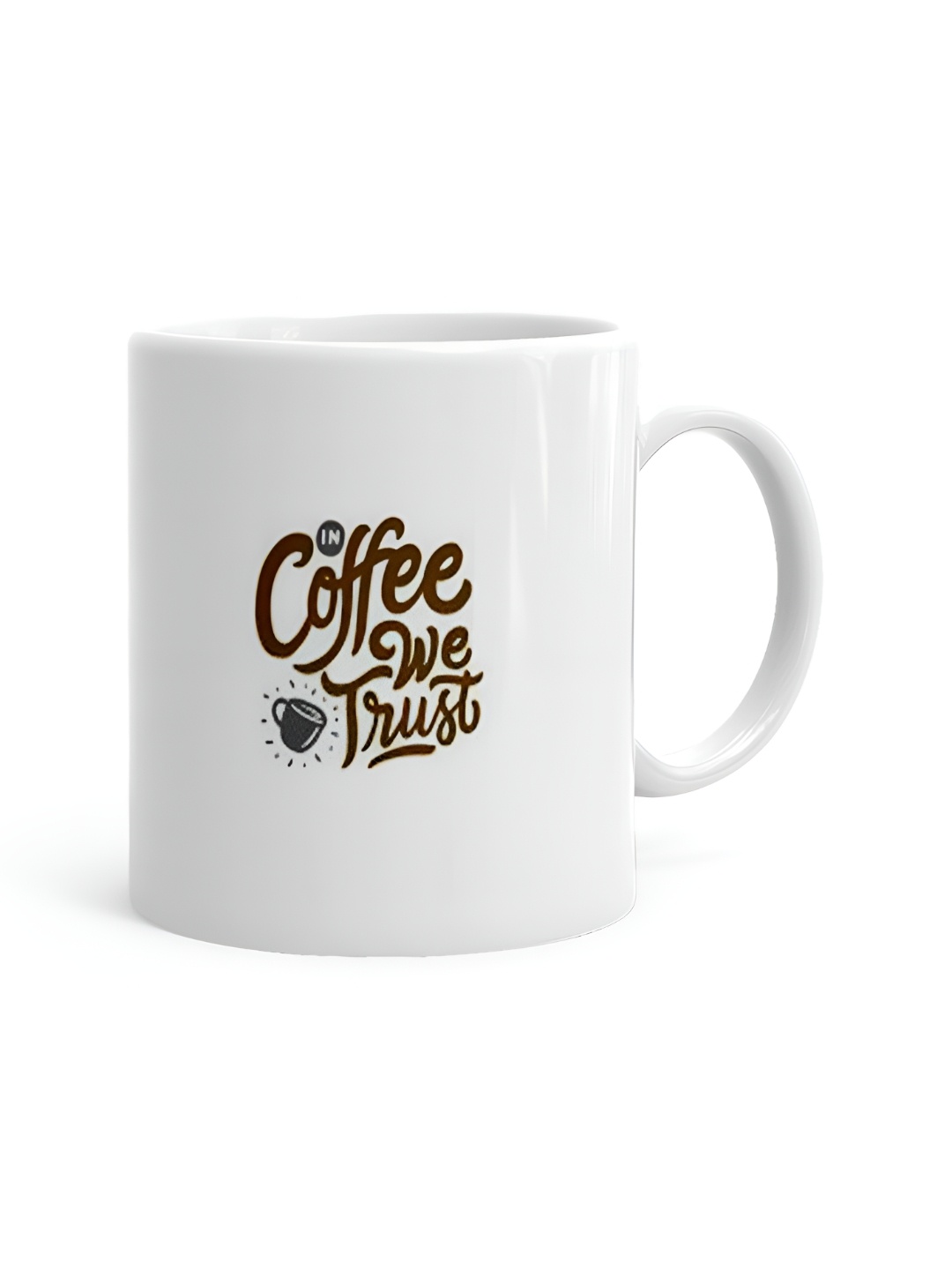 

Khakee White & Brown Printed Ceramic Glossy Mug 325 ml