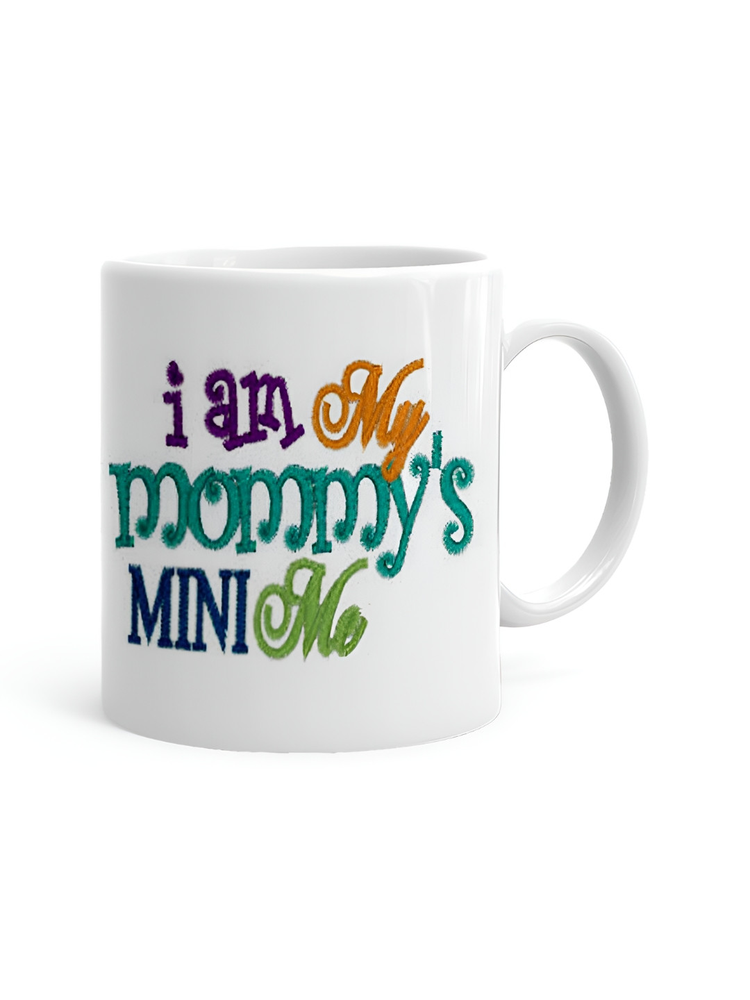 

Khakee White & Green Printed Ceramic Glossy Mugs 325 ml