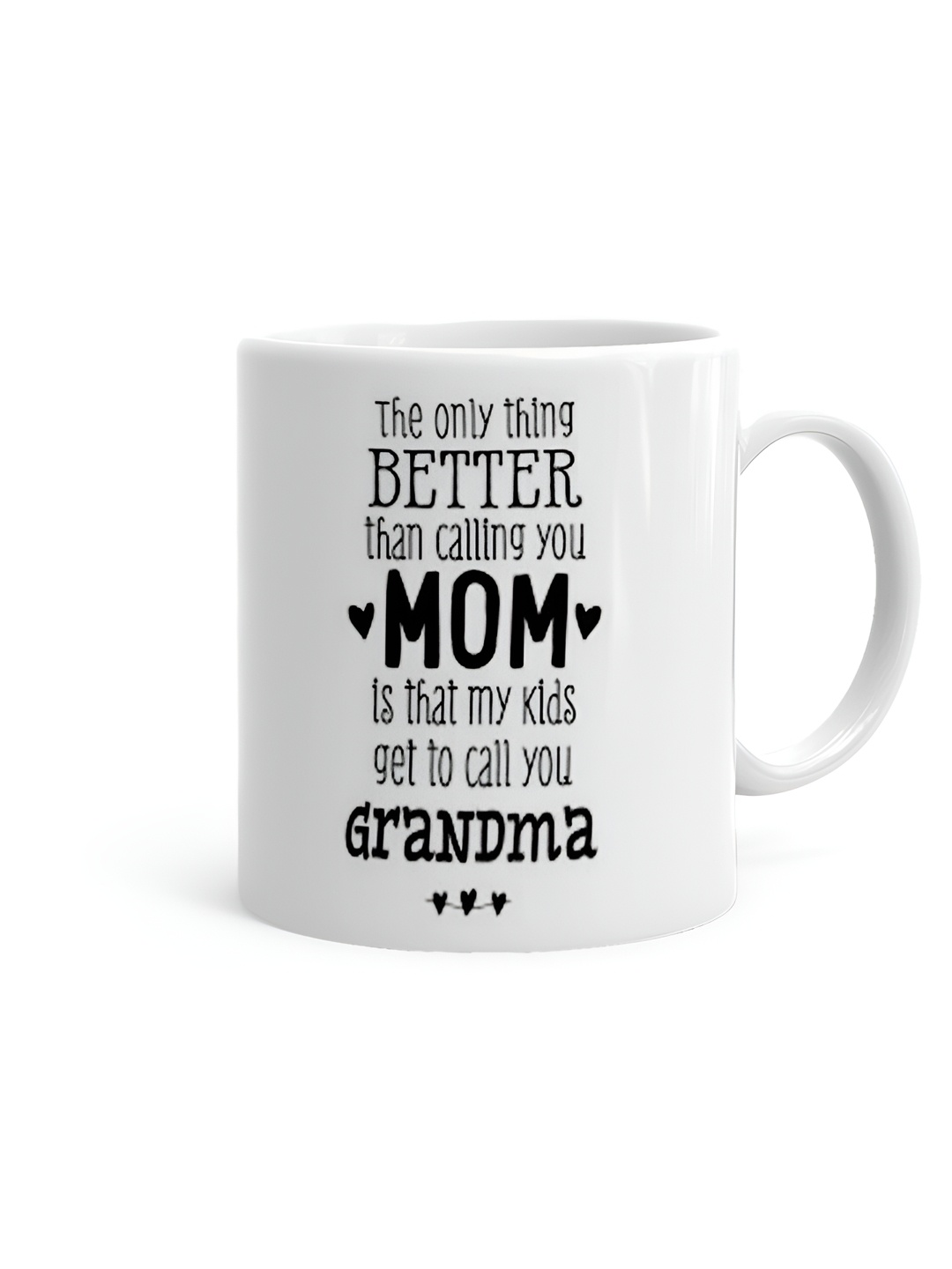 

Khakee White & Black Printed Microwave Safe Ceramic Glossy Mug 325 ml