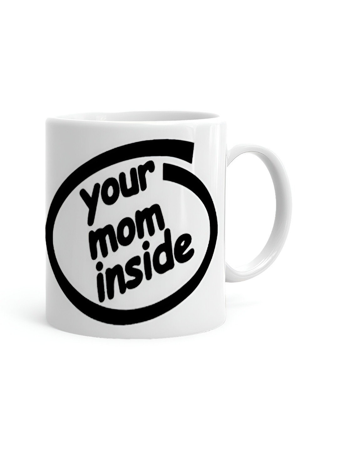 

Khakee White & Black Printed Ceramic Glossy Mugs 325 ml