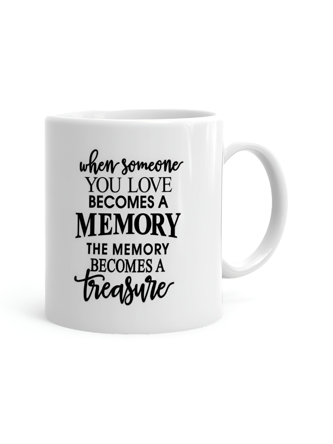 

Khakee White & Black Printed Ceramic Glossy Mug 325 ml