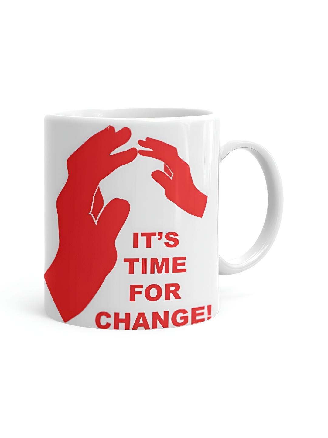 

Khakee White & Red Printed Ceramic Glossy Mug 325 ml