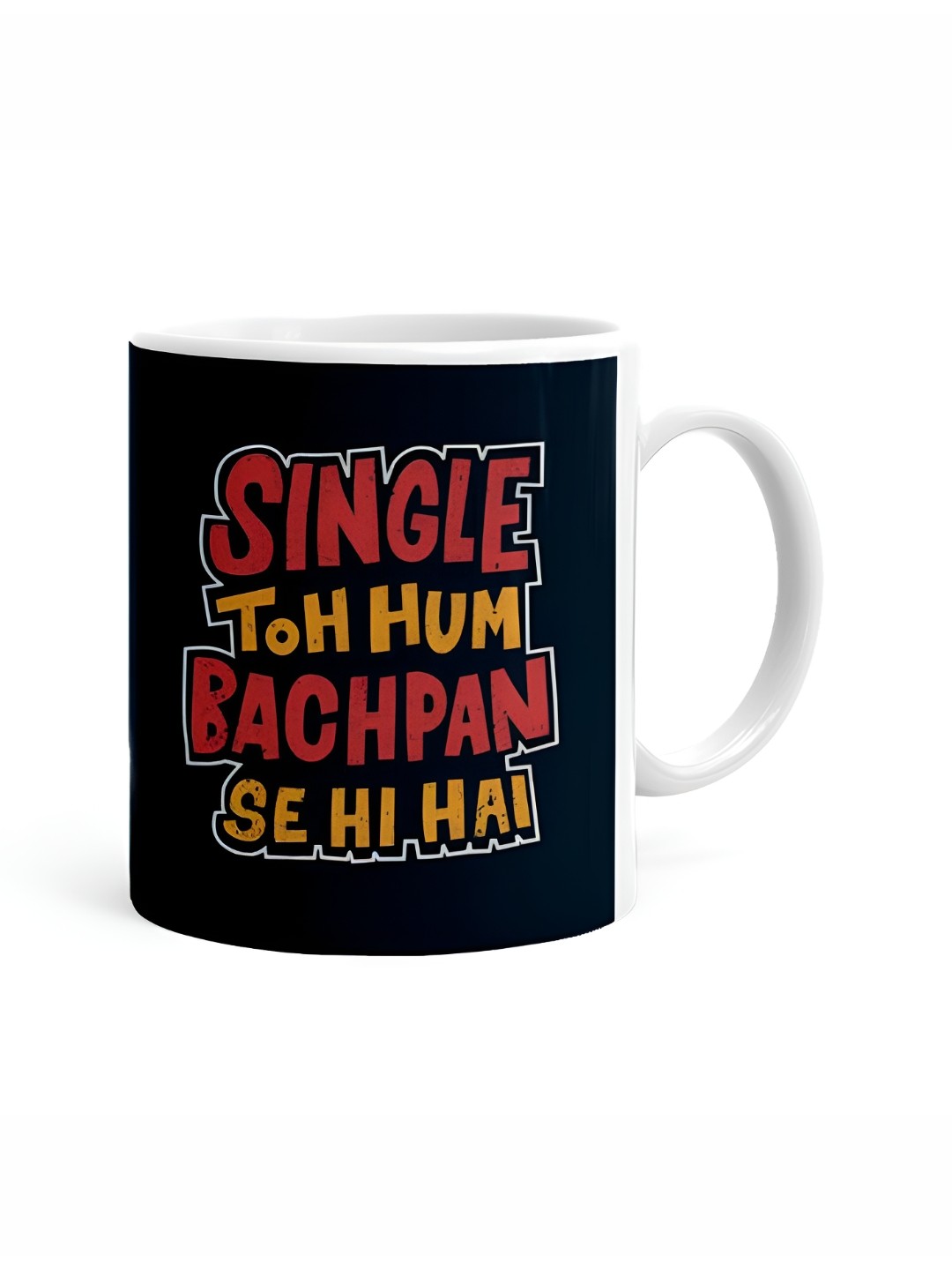 

Khakee White & Pink 2 Pieces Printed Ceramic Glossy Mugs 325 ml