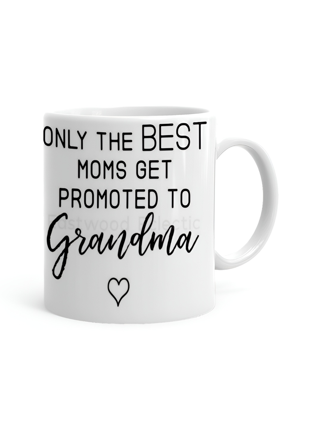 

Khakee White & Black Text or Slogans Printed Ceramic Glossy Mug 325 ml
