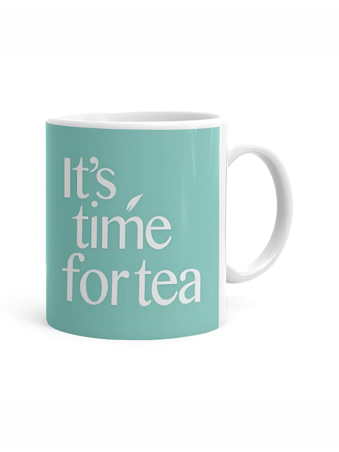 

Khakee White & Sea Green Text or Slogans Printed Ceramic Glossy Cup