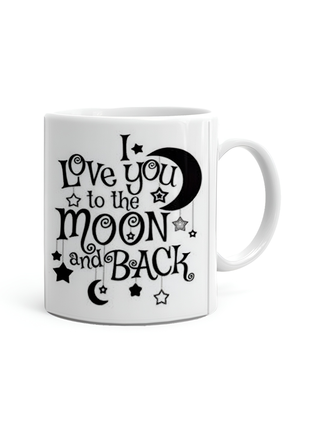 

Khakee White & Black Printed Ceramic Glossy Mug 325 ml