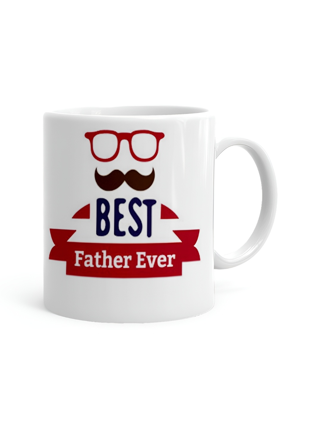 

Khakee White & Black Text or Slogans Printed Ceramic Glossy Mug 325 ml