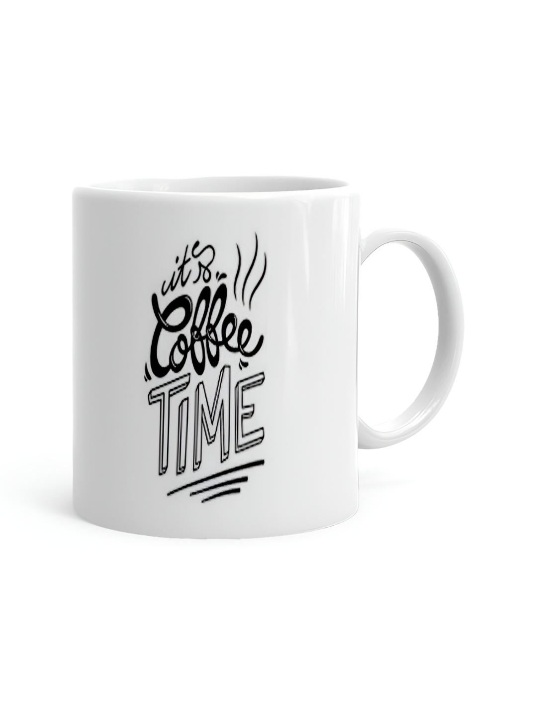 

Khakee White & Black Text or Slogans Printed Ceramic Glossy Mugs 325 ml