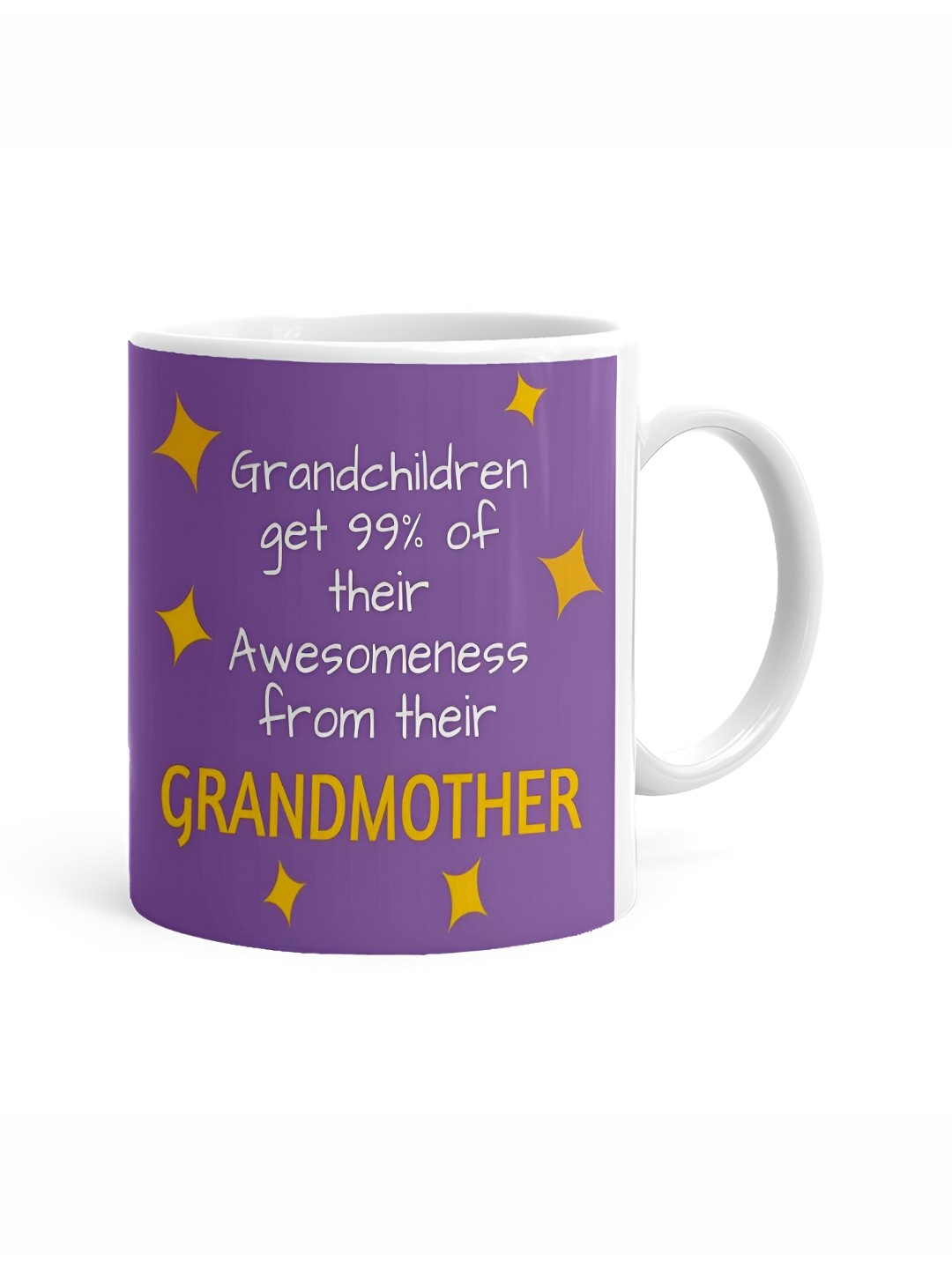 

Khakee White & Purple Text or Slogans Printed Ceramic Glossy Cups