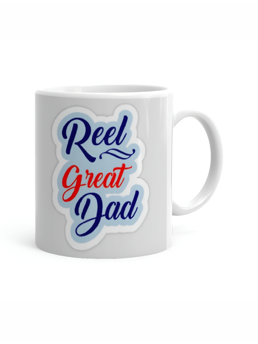 

Khakee White & Blue Printed Ceramic Glossy Mug 325 ml