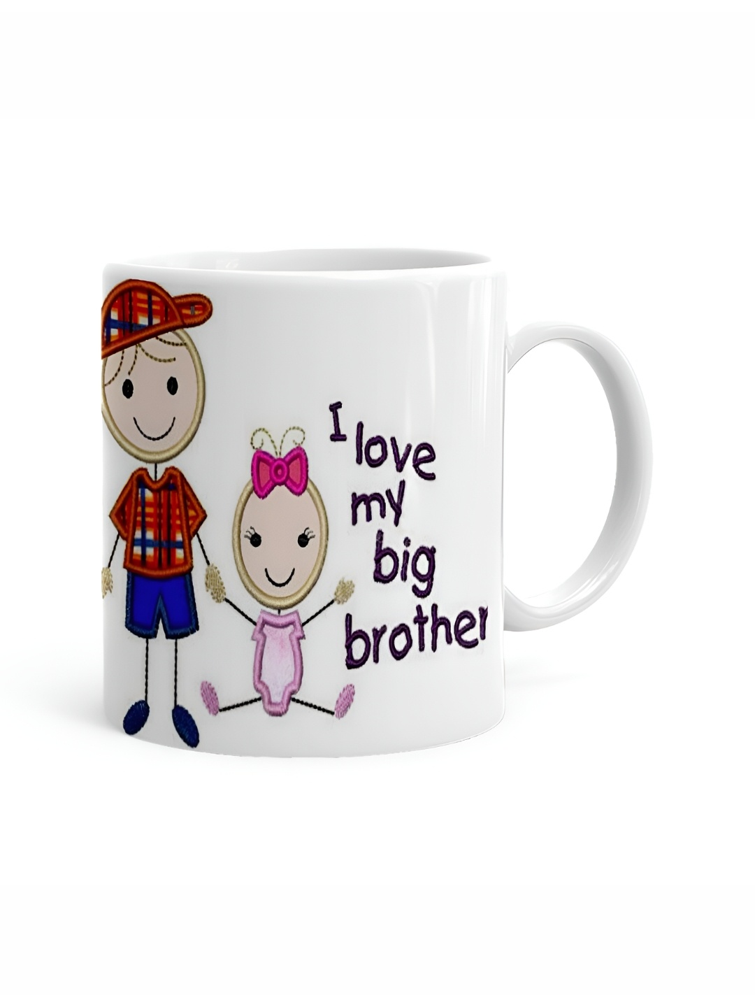 

Khakee White & Blue Printed Ceramic Glossy Mugs 325 ml