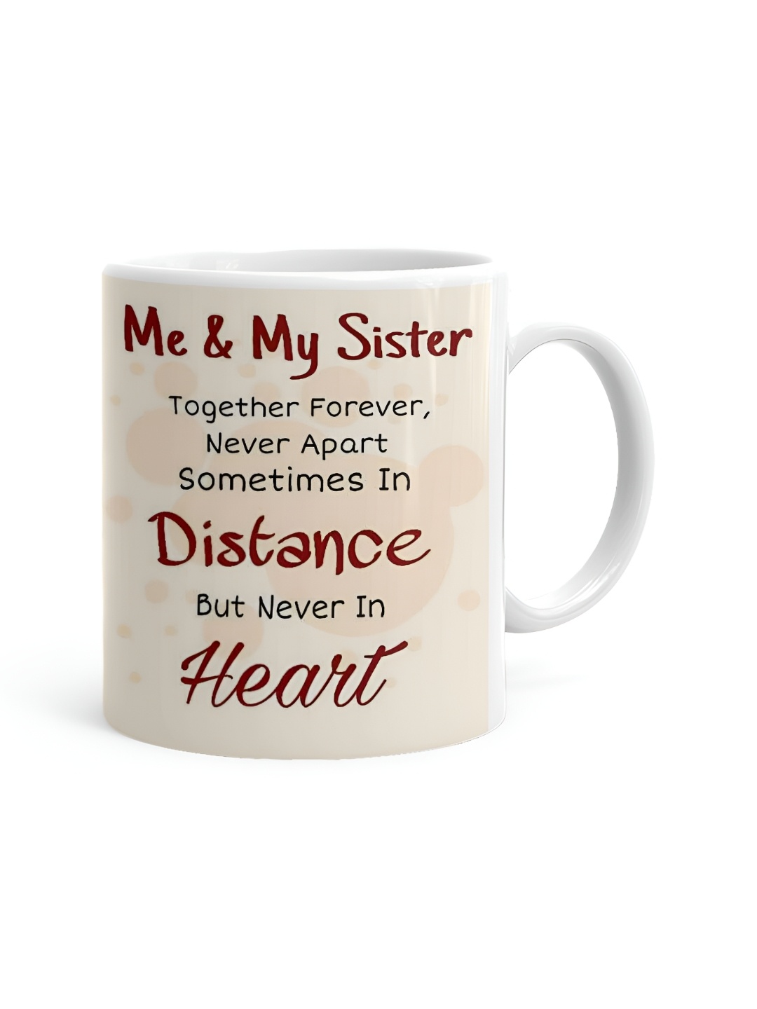 

Khakee White & Red Printed Microwave Safe Ceramic Glossy Mug 325 ml